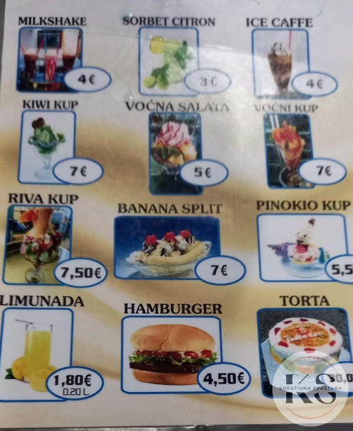 Cijena Sladoleda na Viru