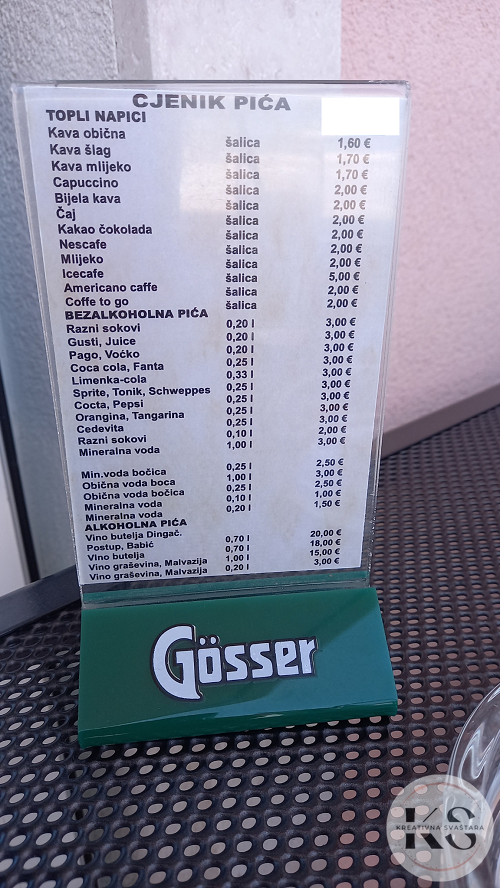 cijena pića na Viru